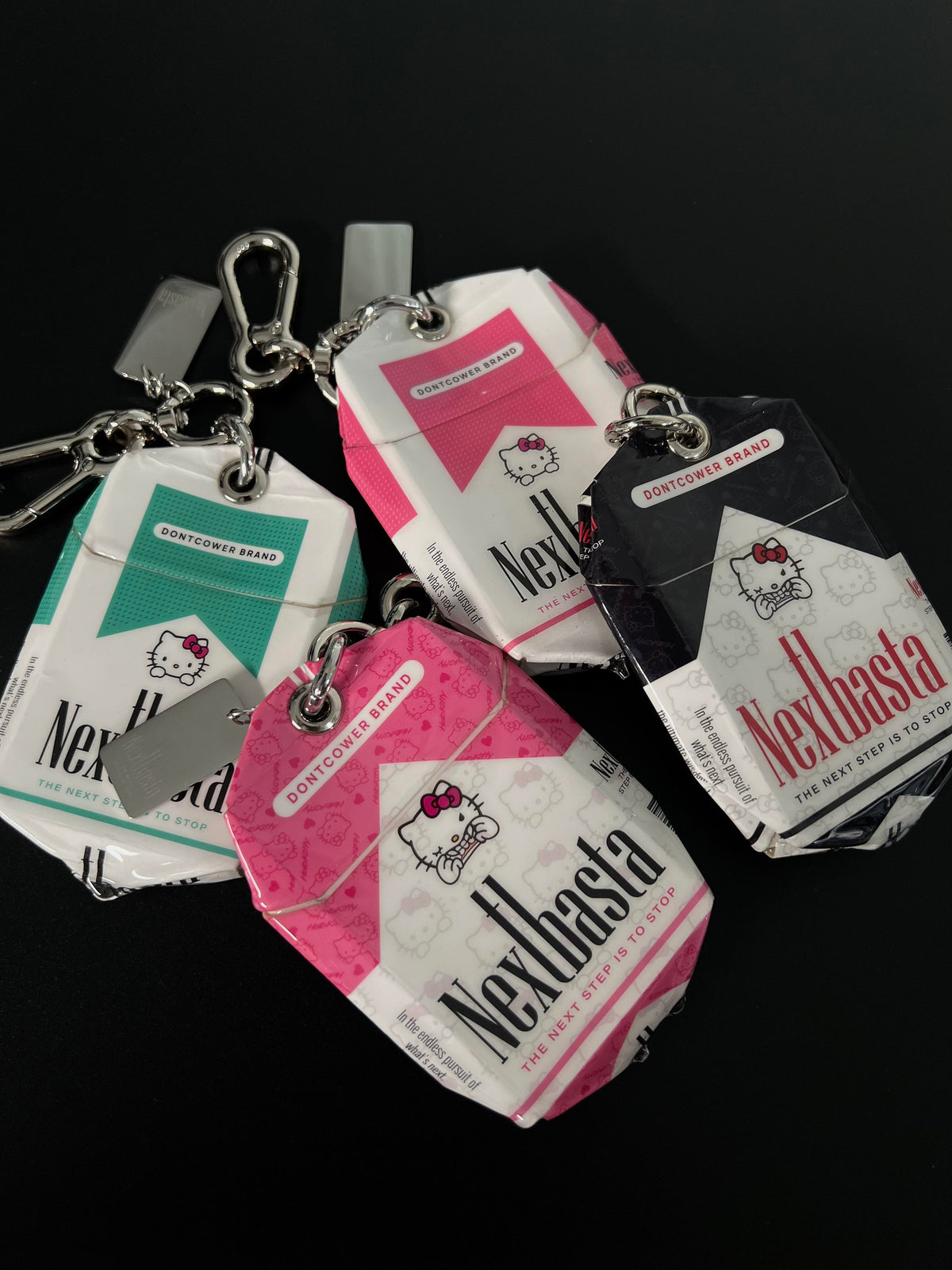 Hello Kitty Creative Handmade Empty Cigarette Pack Pendant Necklace Accessory Bag Charm