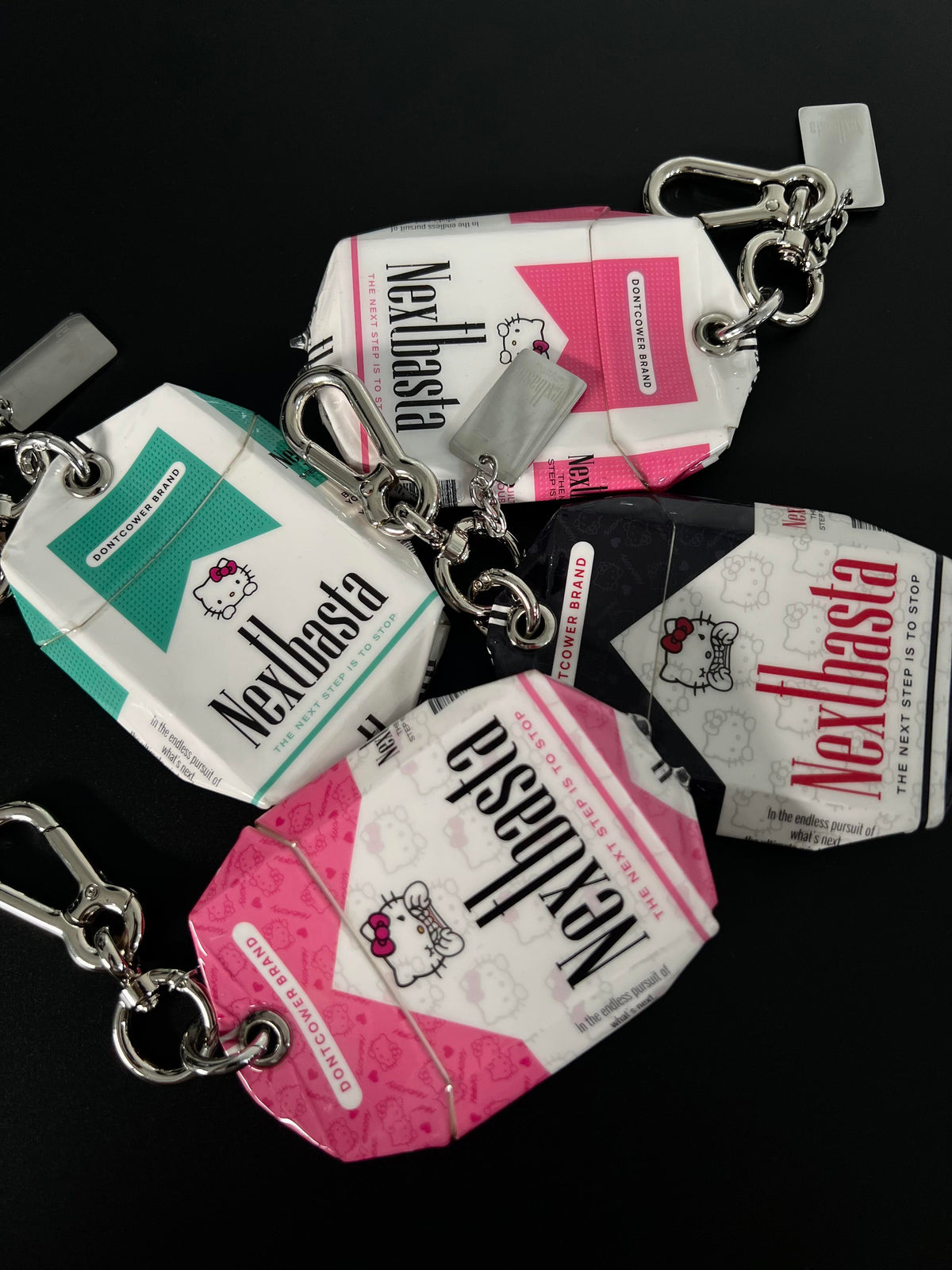 Hello Kitty Creative Handmade Empty Cigarette Pack Pendant Necklace Accessory Bag Charm