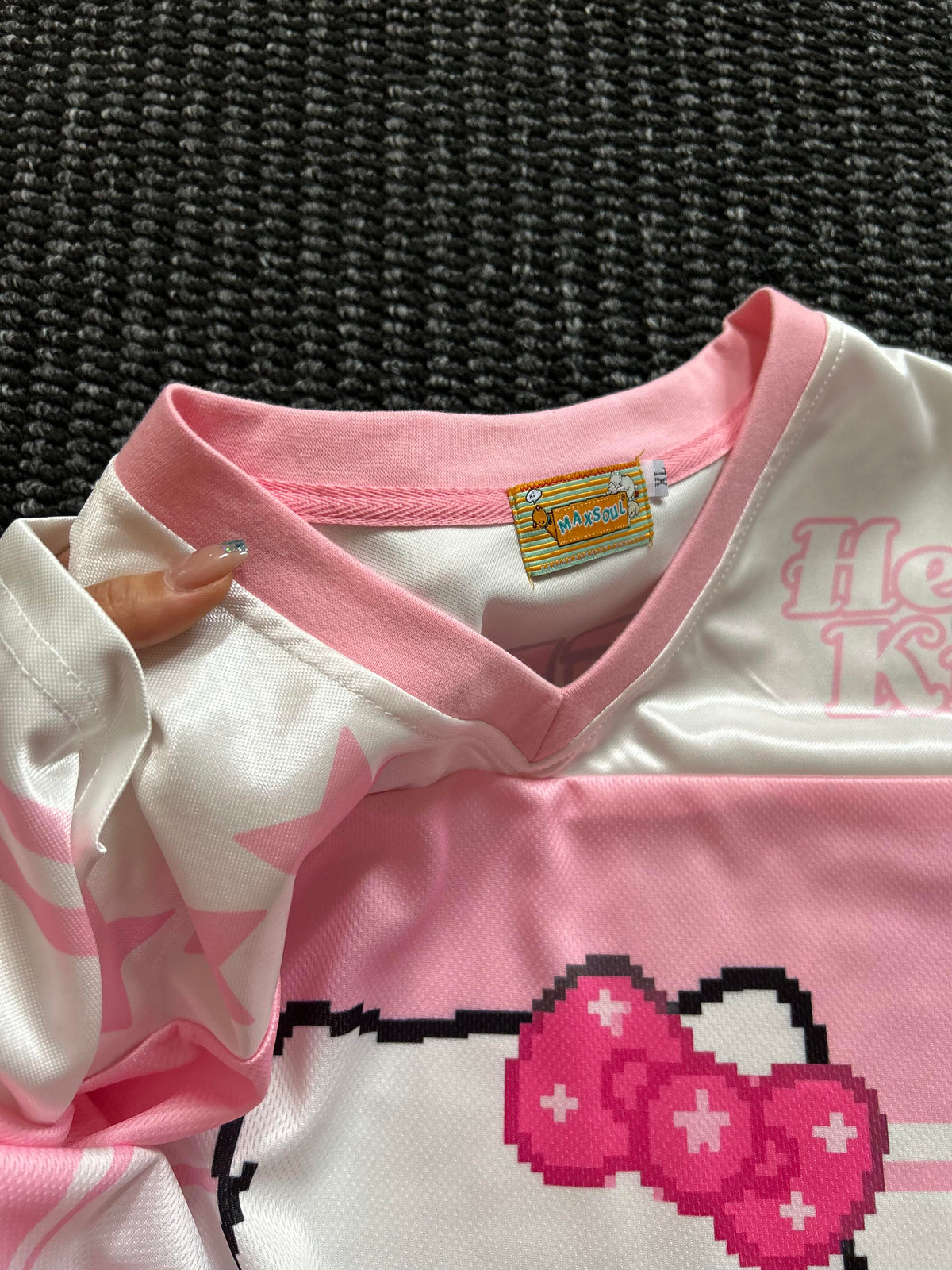 Hellokitty Baseball Jersey Shirts Loose T-Shirts