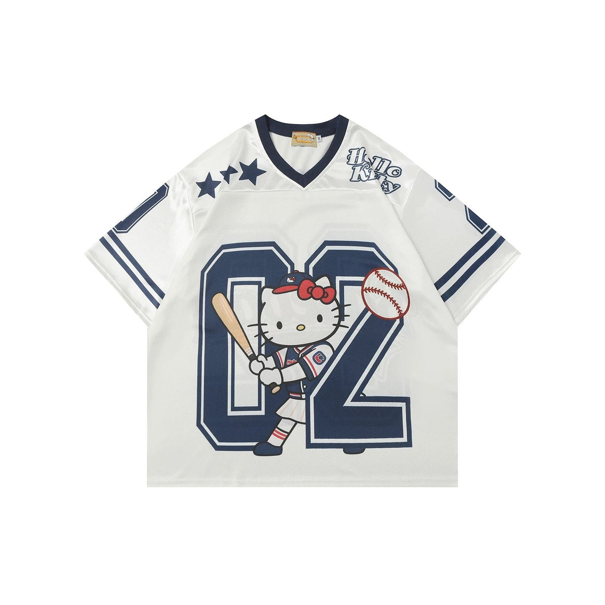 Hellokitty Baseball Jersey Shirts Loose T-Shirts