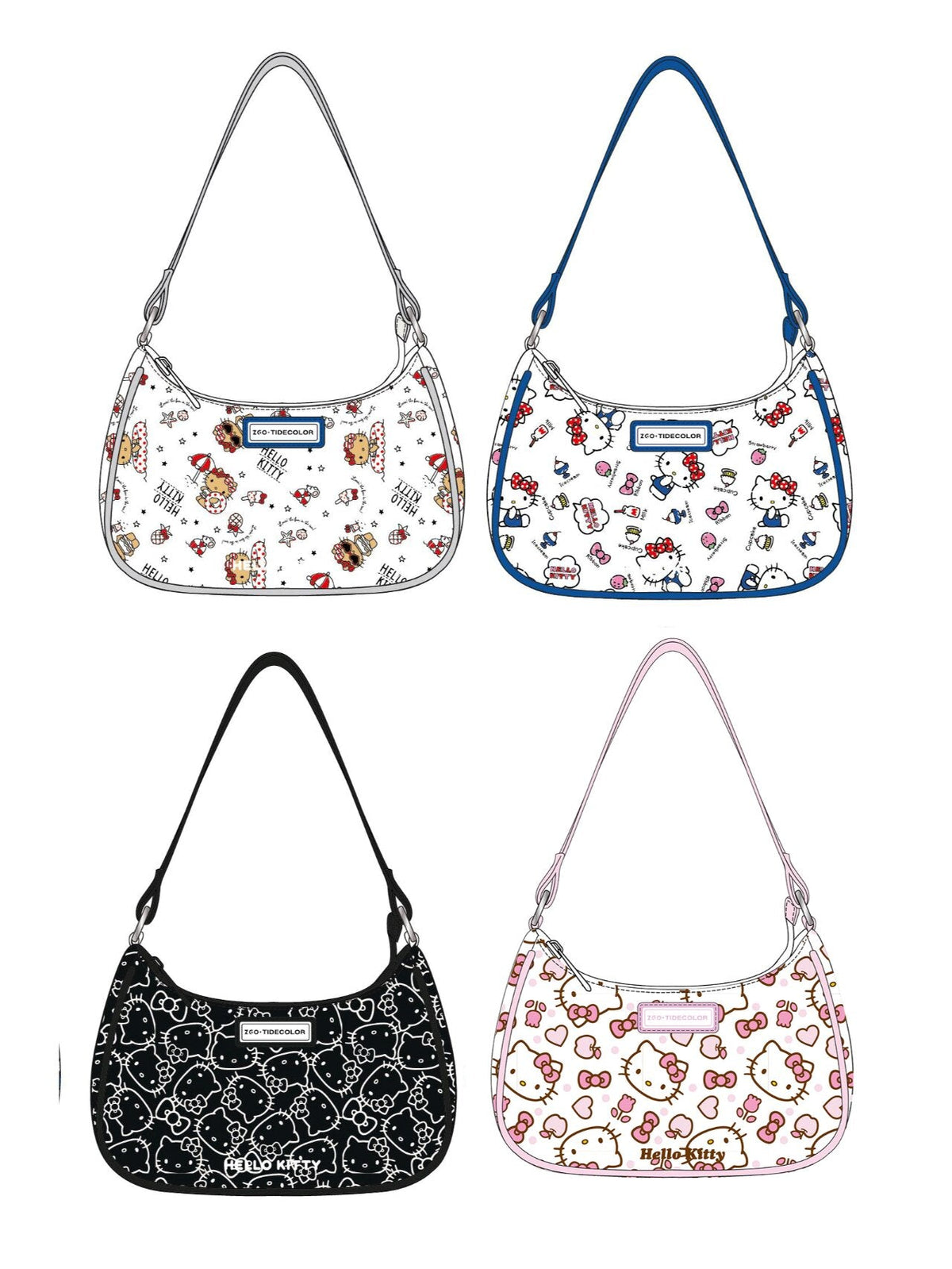 Sanrio Hobo Bag Nylon Shoulder Bags Top Handle Purse（gift box packaging）