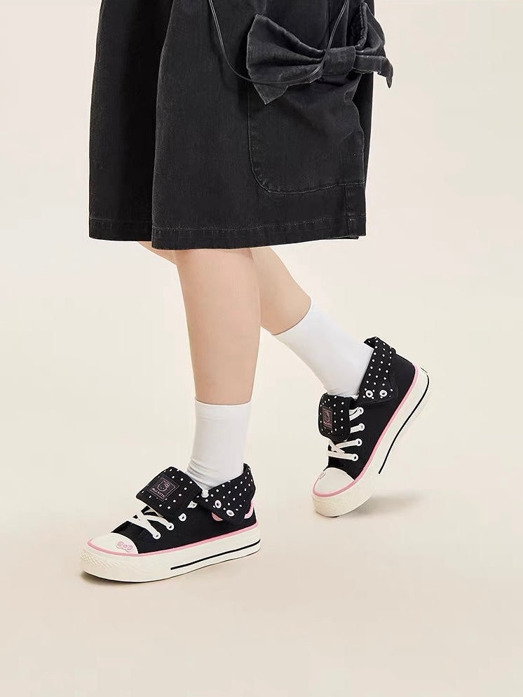 Hellokitty Foldable Hightop Canvas Tops Lace-Up Women's Shoes