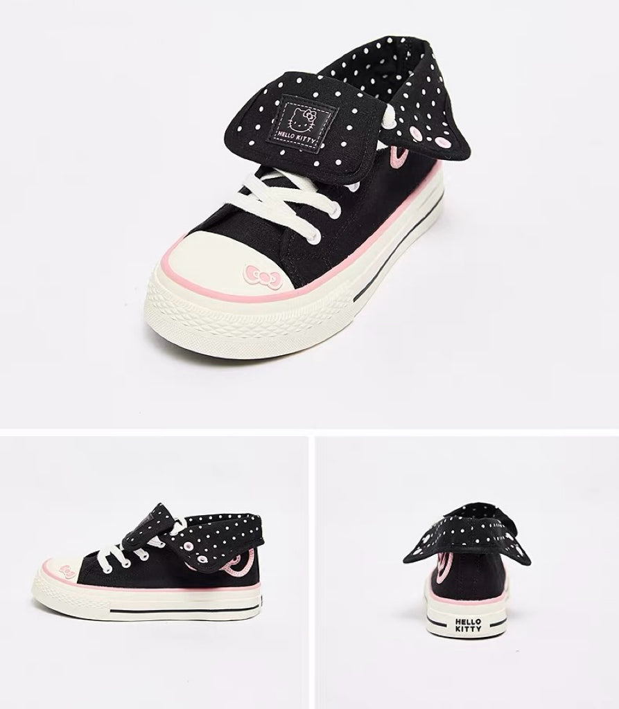 Hellokitty Foldable Hightop Canvas Tops Lace-Up Women's Shoes