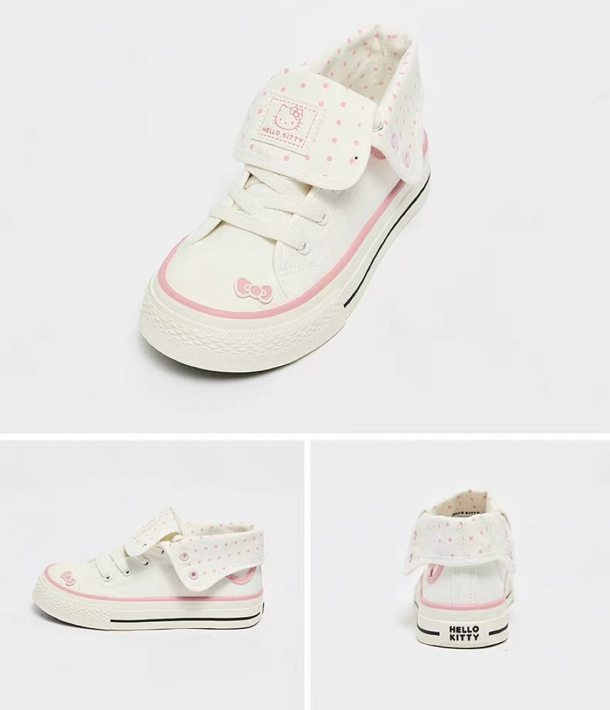 Hellokitty Foldable Hightop Canvas Tops Lace-Up Women's Shoes
