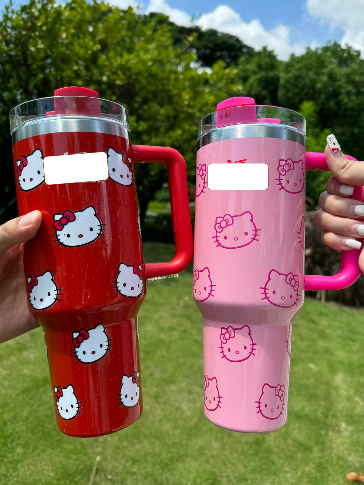 HelloKitty In-Car Insulated Cup 1200 ml Tumbler with Handle