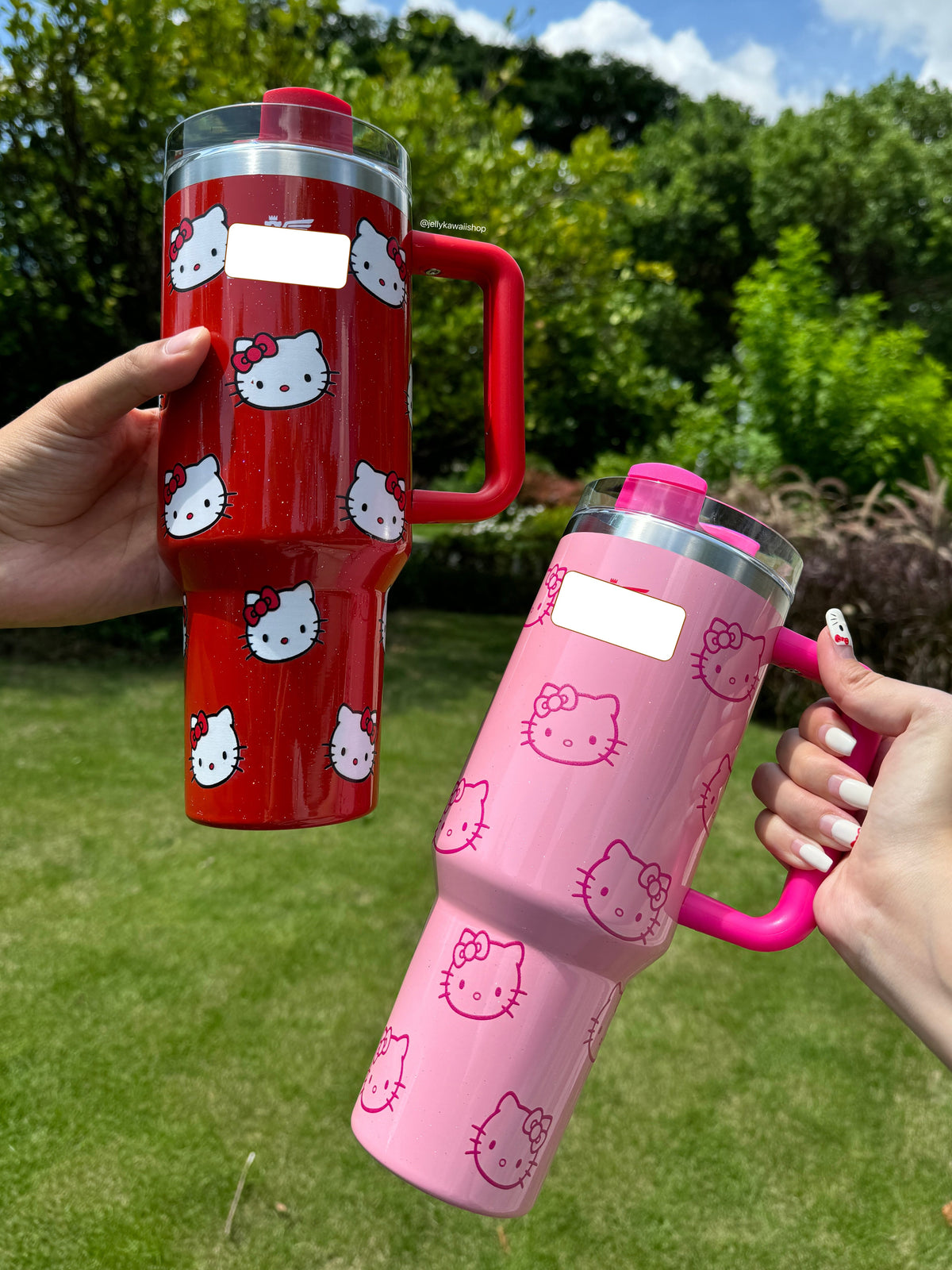 HelloKitty In-Car Insulated Cup 1200 ml Tumbler with Handle